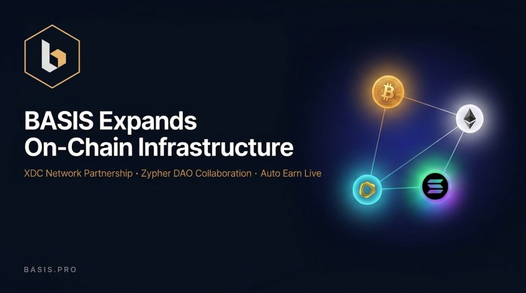 BASIS.pro Expands On-Chain Infrastructure with XDC Network Partnership and Zypher DAO as Auto Earn Goes Live BASIS.pro Expands On-Chain Infrastructure with XDC Network Partnership and Zypher DAO as Auto Earn Goes Live