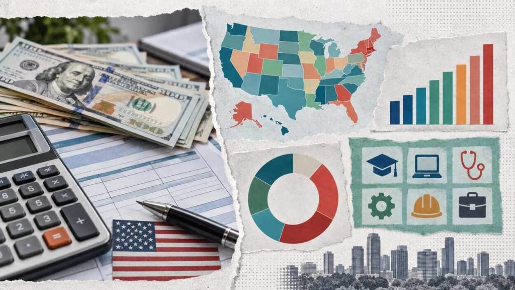 Average US Salary Statistics Median Income by Age and State
